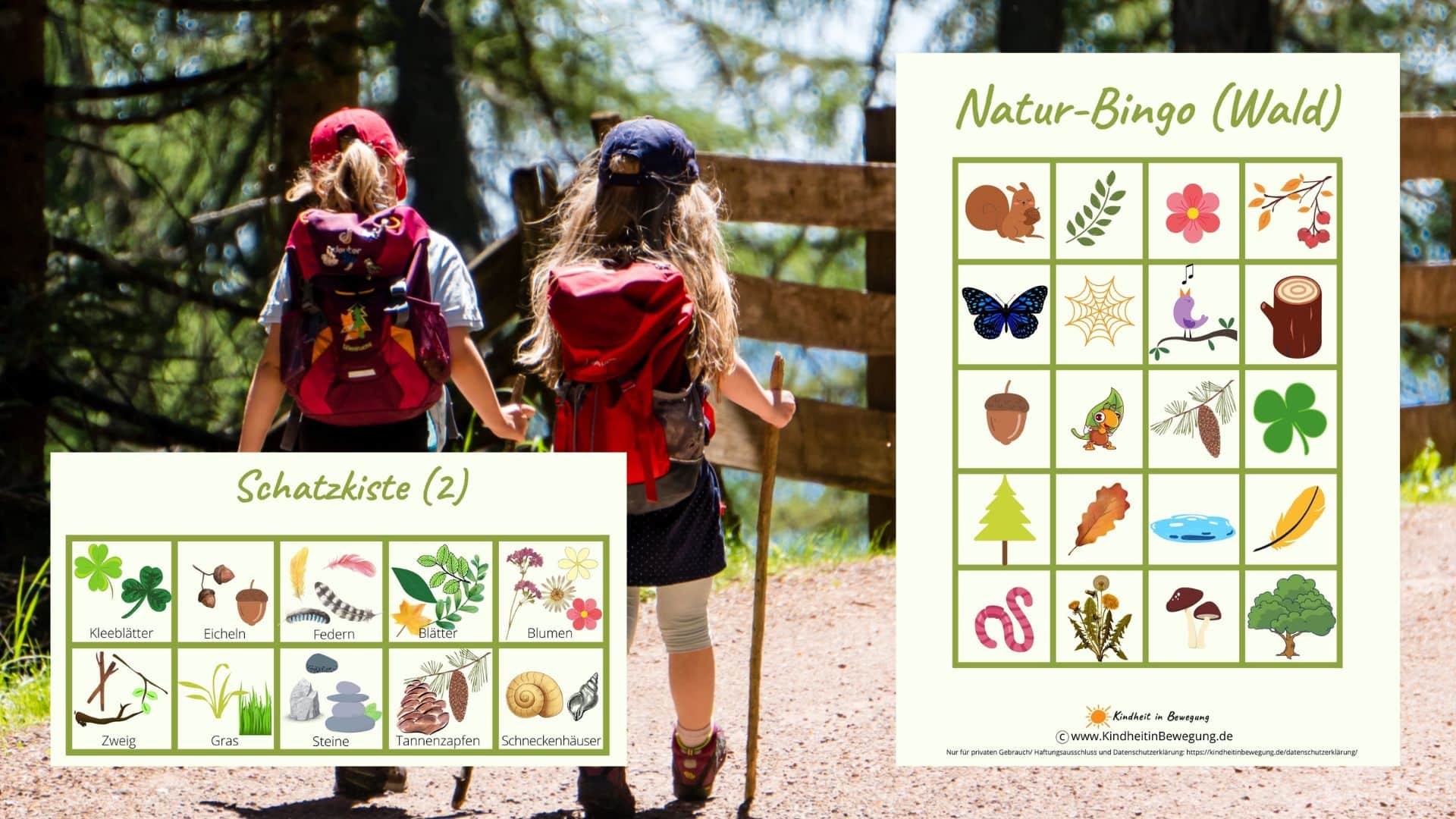 Naturbingo: kostenlose Vorlagen als PDF zum Ausdrucken